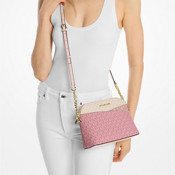 Michael Kors Jet Set Powder Blush Crossbody - Picture 3 of 4